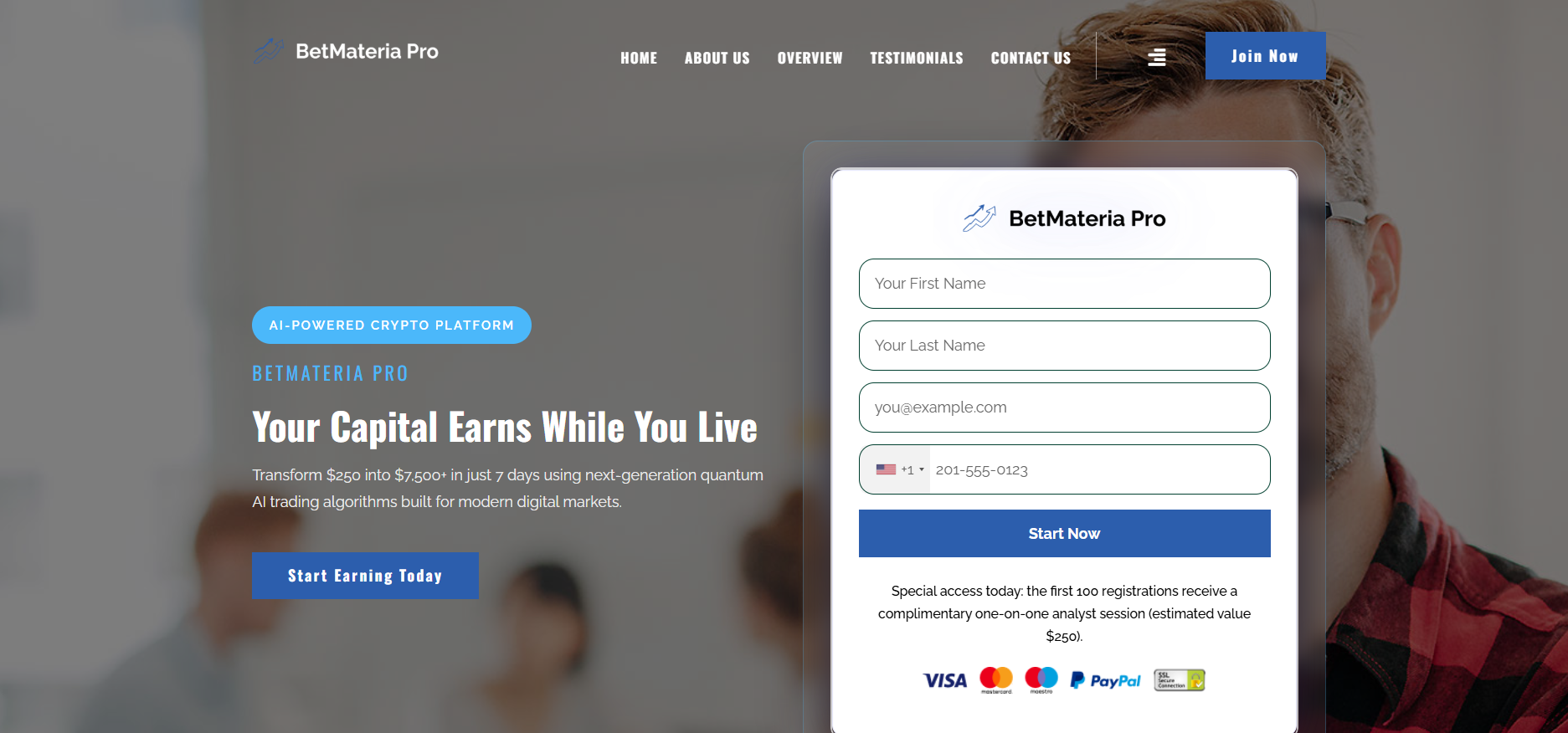 BetMateria Pro Platform Screenshot